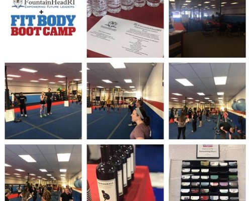 collage of event at a crossfit gym