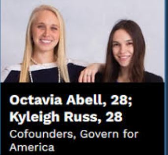 image of octavia abell and kyleigh russ cofounders of govern america