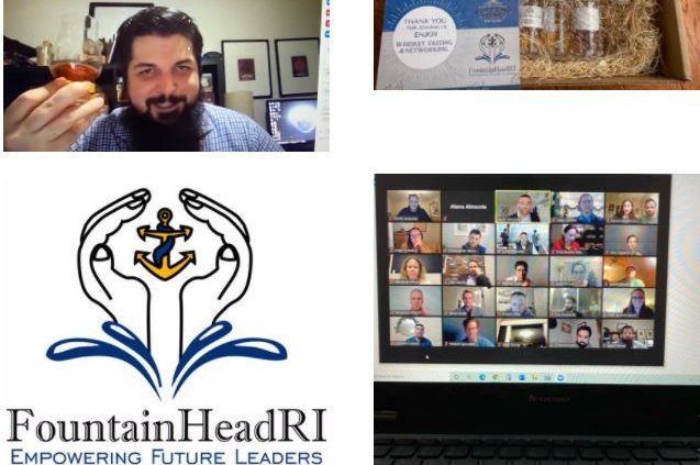 fountainhead logo along with web meeting screenshots