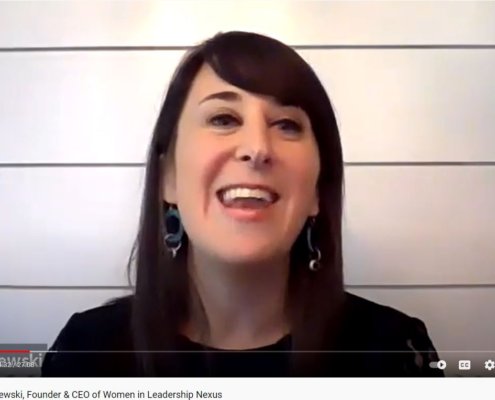 webcam capture of Carrie Majewski speaking